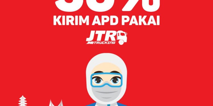 Pakai JNE Trucking Kirim APD Diskon 50%