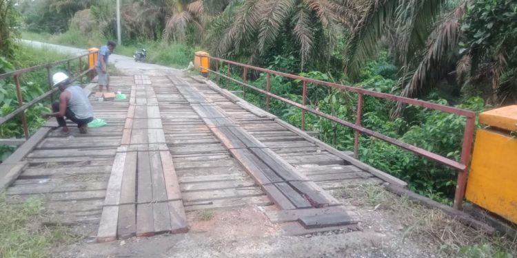 BGA Group Rohul Berkerjasama Perbaiki Jembatan Rusak Di Pedesaan Riau
