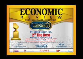 Bank Bukopin Berjaya, Raih 2nd. The Best – Indonesia GCG Award –VI-2021