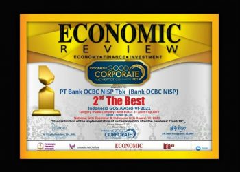 OCBC NISP Berjaya Dengan Raihan 2nd. The Best – Indonesia GCG Award –VI –  2021