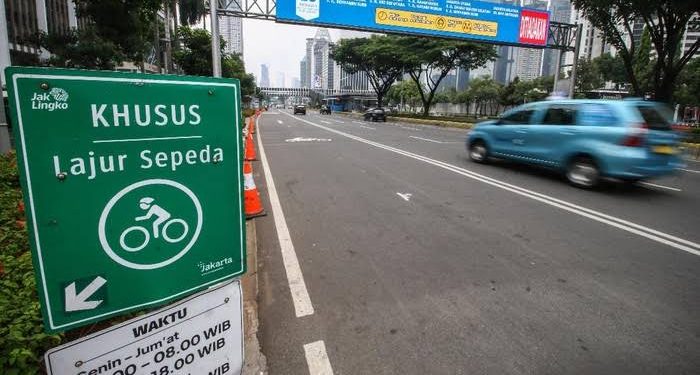 Jalur Sepeda Permanen Sudirman – Thamrin, Rampung Maret 2021