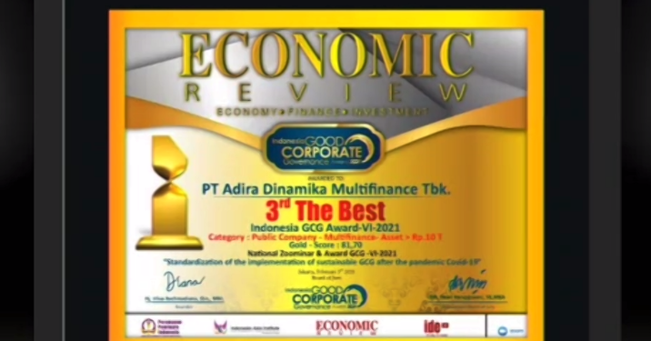 Adira Finance Torehkan Prestasi, Sabet Penghargaan IGCGA-VI-2021