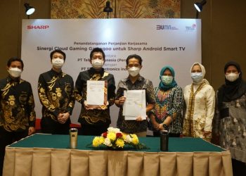 Inilah Sinergi Telkom & Sharp Indonesia Luncurkan TV Game Streaming Pertama