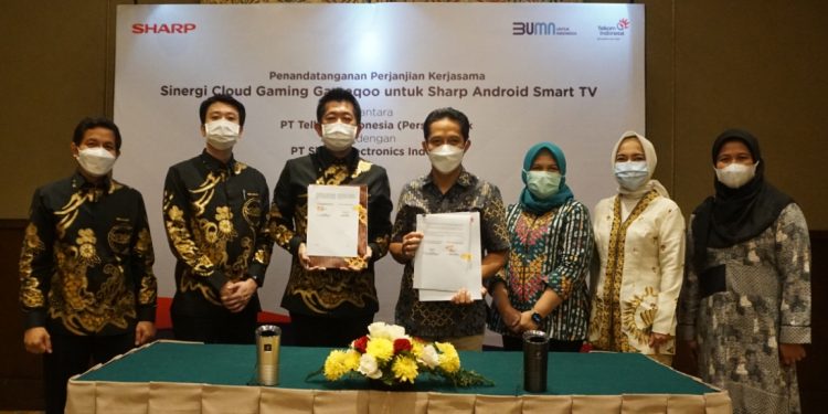 Inilah Sinergi Telkom & Sharp Indonesia Luncurkan TV Game Streaming Pertama