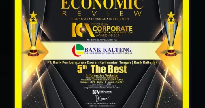 Bank Kalteng Raih ICCA 2021, Best Informative Website