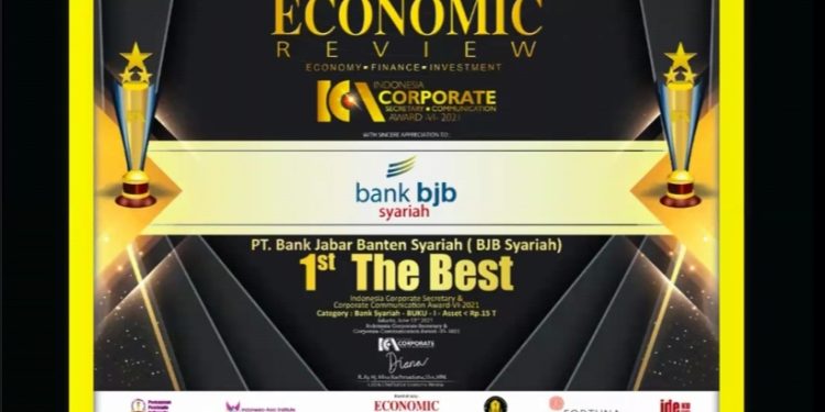 BJB Syariah Raih 1st The Best Informative Website di ICCA 2021