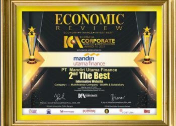 Mandiri Utama Finance Raih 2nd. The Best Informative Website di Ajang ICCA 2021
