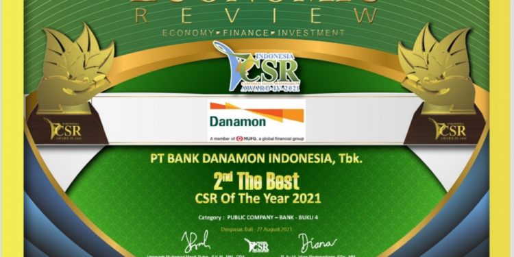 3 Pilar Danamon Jalankan CSR Raih 2 Penghargaan ICSRA 2021