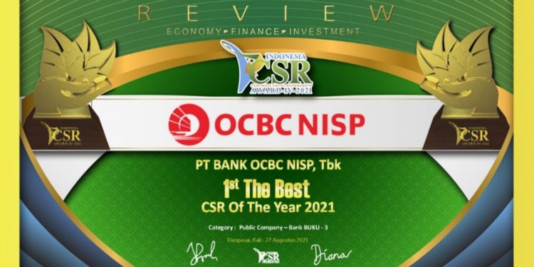 CSR Handal ‘Tidak Ada Yang Tidak Bisa’, OCBC NISP Sabet Dua penghargaan ICSRA IV-2021