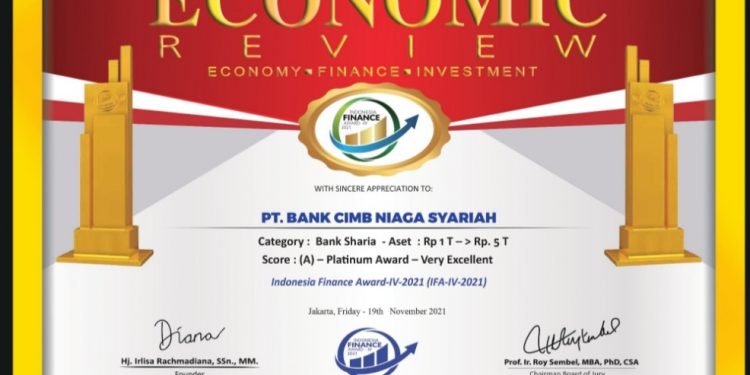 Kinerja Solid, CIMB Niaga Syariah Gaet Platinum Award di IFA IV- 2021