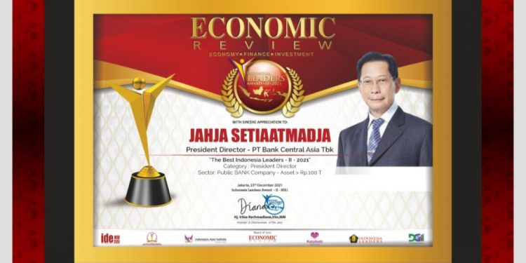 Jahja Setiaatmadja, Presdir BCA Raih Best Leader 2021