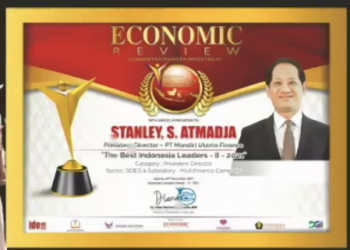 Stanley S. Atmadja Presdir Mandiri Utama Finance Terbaik di ILA 2021 Sektor SOE’s Subsidiaries