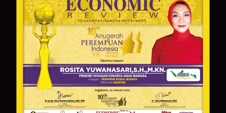Rosita Wibawa Raih Anugerah Perempuan Indonesia 2022 Kategori Pemimpin Sosial Budaya