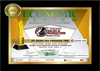 Bank Ina Raih Gold Award Sales Marketing Versi Economic Review