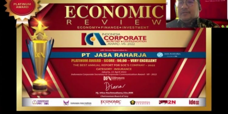 Jasa Raharja Raih Platinum Award Indonesia Corporate Secretary & Communication 2022