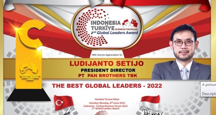 Penghargaan The Best Global Company 2022 bagi Pan Brothers