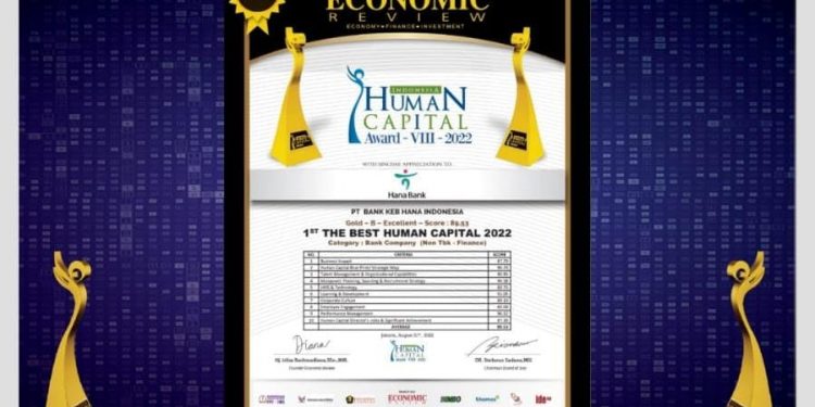 Bank KEB Hana Lanjutkan Tren Positif, Berjaya Di Human Capital Award 2022