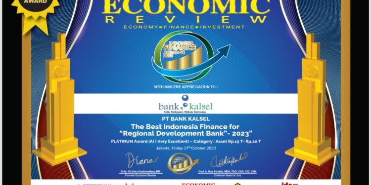 Bank Kalsel Raih Platinum Award IFA 2023 Kategori Regional Bank