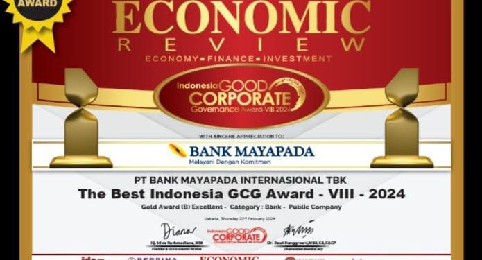 Punya Kinerja  GCG yang Baik, Bank Mayapada Raih Indonesia GCG Award VIII-2024