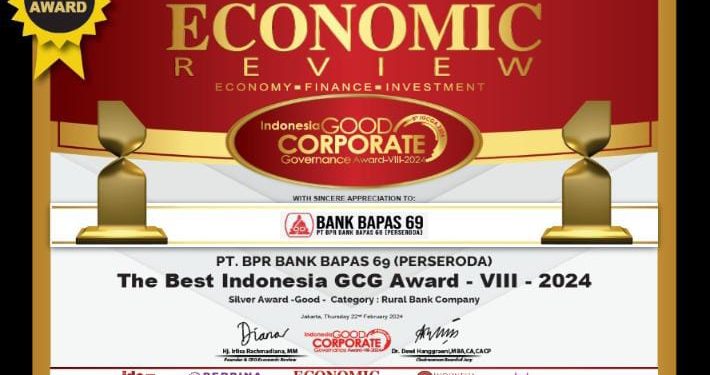Salut! Bank Bapas 69 Menang Penghargaan Bergengsi Indonesia GCG Award 2024