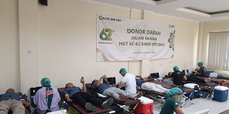 Jelang Peringati HUT ke 62, Bank BPD Bali Gelar Donor Darah
