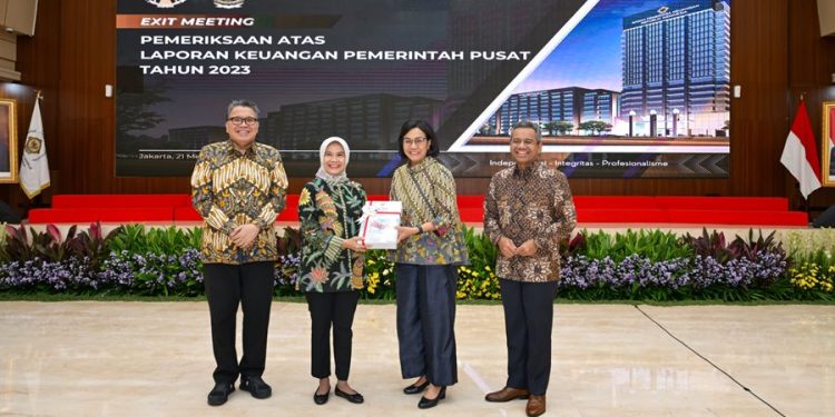 Menkeu Sampaikan Respon Terhadap Temuan BPK pada Exit Meeting Pemeriksaan LKPP Tahun 2023