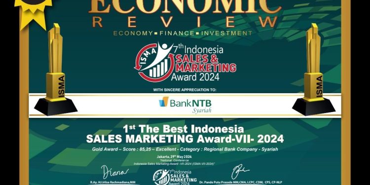 ISMA 2024, NTB Syariah Raih 1st The Best – Regional Bank Company Syariah