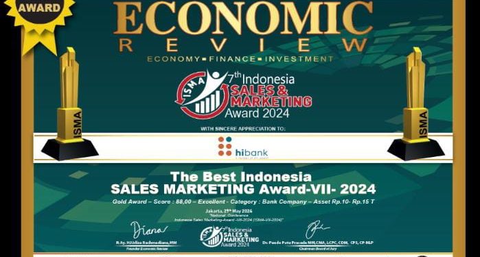 Semakin Berkembang, Hibank Raih Golden Award ISMA VII 2024