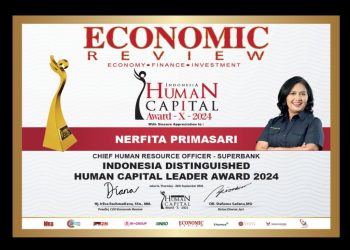 Chief Human Resource Officer Superbank, Nerfita Primasari Raih Human Capital Leader Award 2024