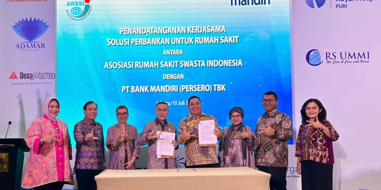Gandeng ARSSI, Bank Mandiri Layani Transaksi Keuangan Perkuat Rumah Sakit