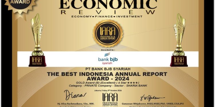 BJB Syariah Kokohkan Posisi Terbaik Dengan Meraih Indonesia Annual Report Award 2024
