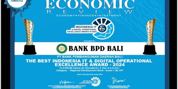 Bank Sumut Raih Platinum Award Pada Ajang Indonesia IT & Digital Operational Excellence Award VI 2024