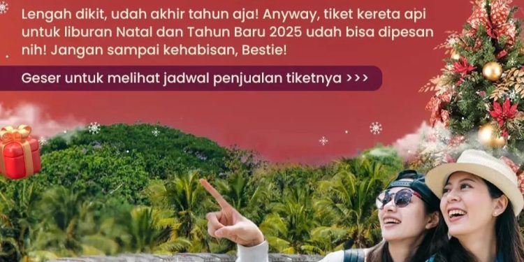 KAI Umumkan Jadwal Pembelian Tiket Kereta Api Jelang liburan Nataru 2024/2025