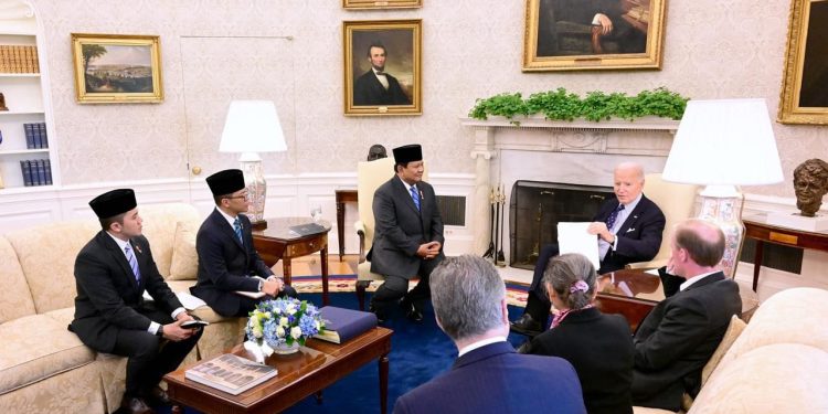 Presiden Prabowo Subianto Bertemu Presiden Joe Biden di Gedung Putih