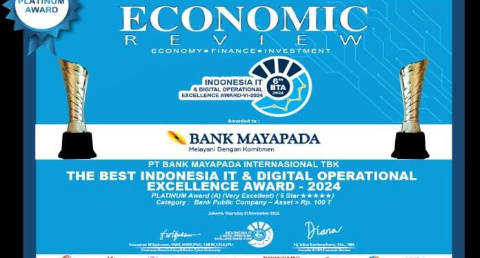 Selamat! Bank Mayada Raih Platinum Award IITA VI 2024