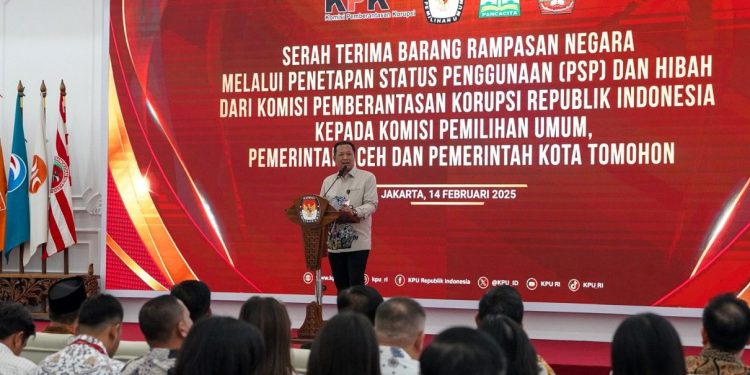KPK Serahkan Barang Rampasan Negara Senilai Rp18,52 Miliar kepada KPU, Pemprov Aceh, dan Pemkot Tomohon