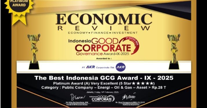 Selamat, Komitmen Penuh Pelaksanaan GCG, PT AKR Corporindo Raih Platinum Award GCG IX 2025!