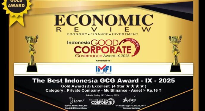 Komit Penuh Laksanakan GCG, Indomobil Finance Raih GOLD Good Corporate Governance (GCG) Award 2025