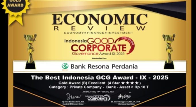 Bank Resona Perdania Raih Gold Award GCG IX 2025