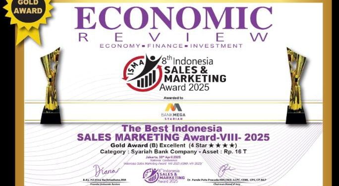 Bank Mega Syariah Kembali Raih Gold Award ISMA VIII 2025
