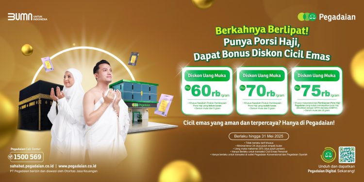 Cicil Emas di Pegadaian Dapat Diskon Uang Muka. Intip Caranya Disini!