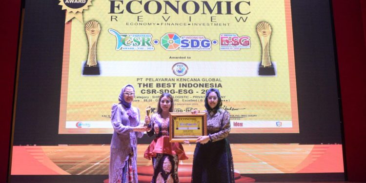 Kinerja Apik, PT Pelayaran Kencana Global Raih  Gold Award The Best Indonesia CSR-SDG-ESG 2025