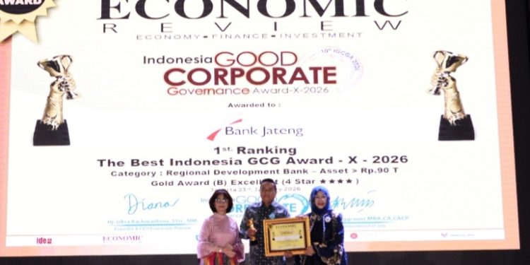 Kalteng Raih Gold Award – GCG Award 2026 dari Economic Review