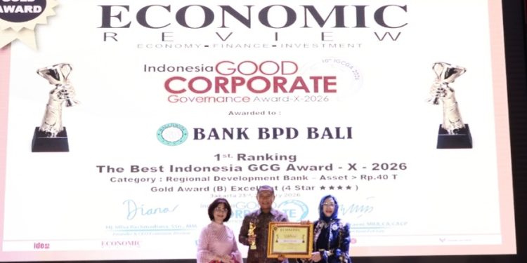 Kalteng Raih Gold Award – GCG Award 2026 dari Economic Review
