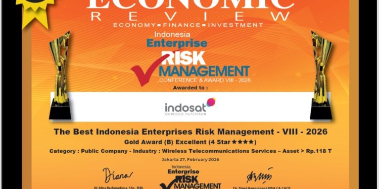 Indosat Raih Gold Award  – Excellent IERMA 2026 Berkat Penerapan ERM Ciamik